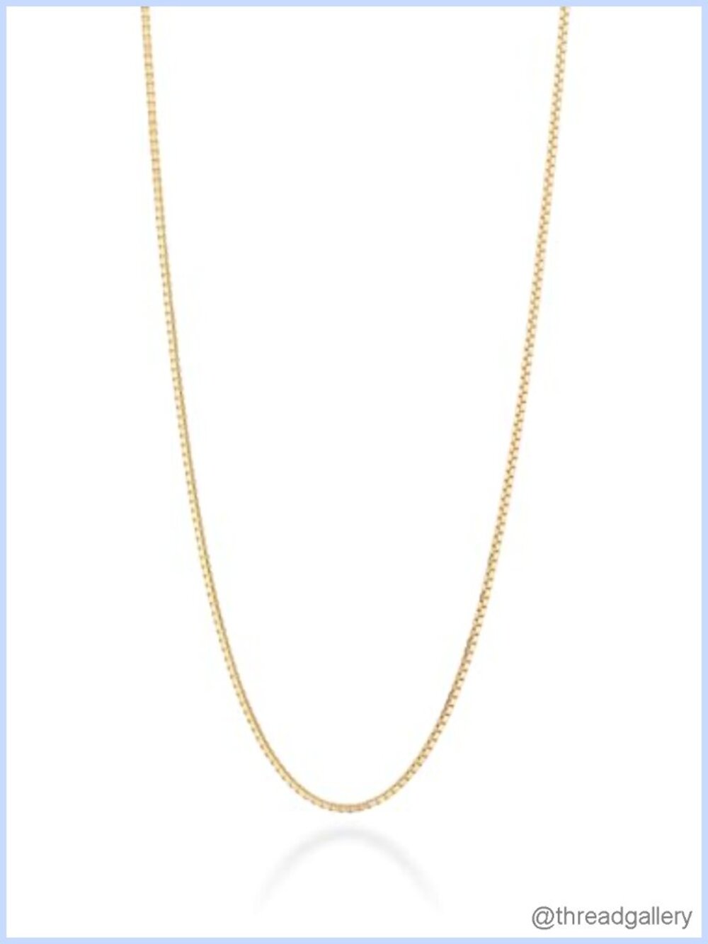 Italian 925 Sterling Silver 0.8mm Box Chain Necklace 18 Inch